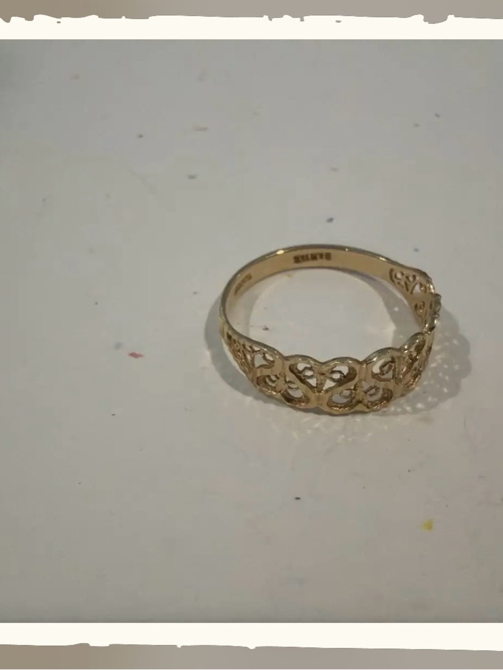 Delicate Filigree Gold Band Ring - Women's Jewelry
